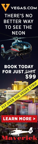 Fly over Vegas Strip