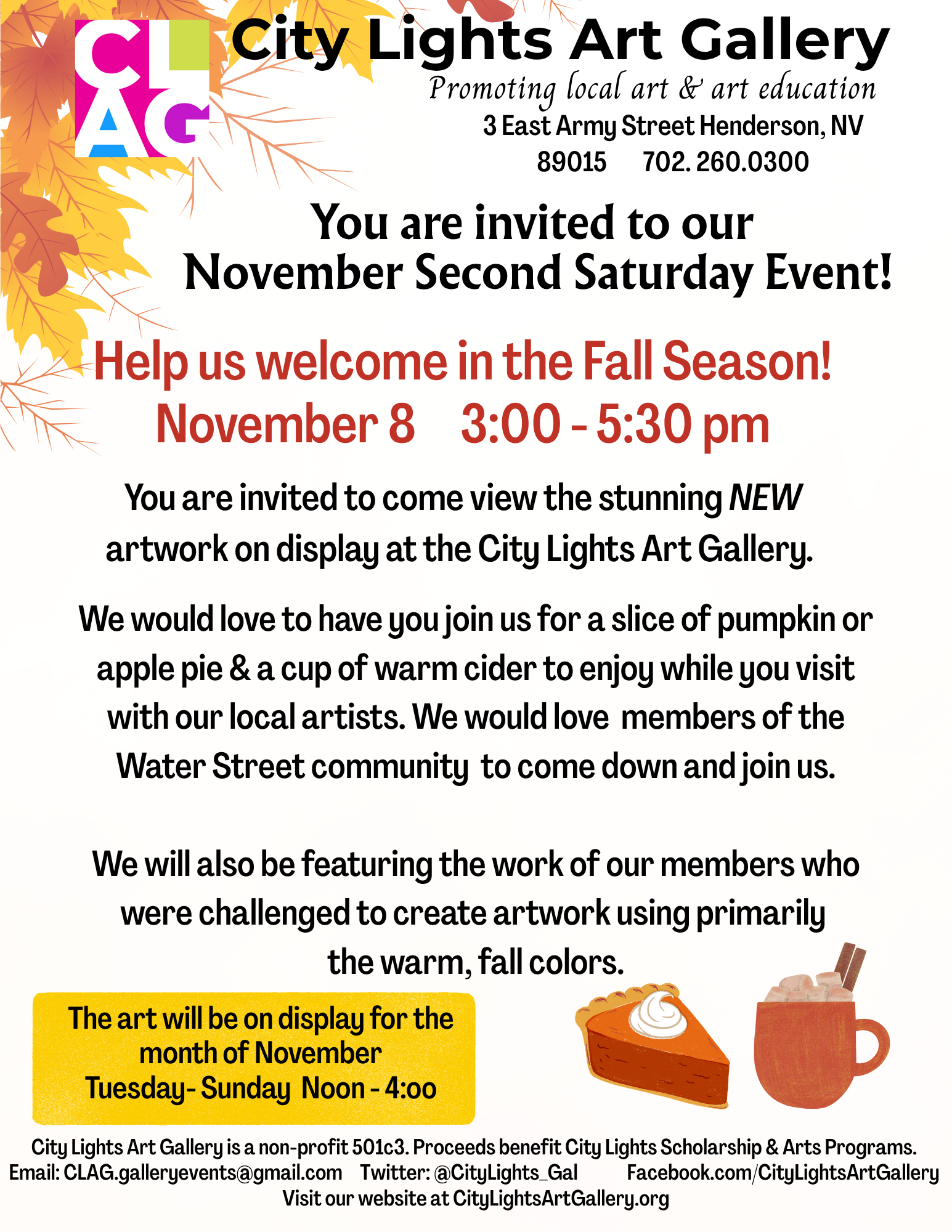 November Second Saturday Event & Reception 1