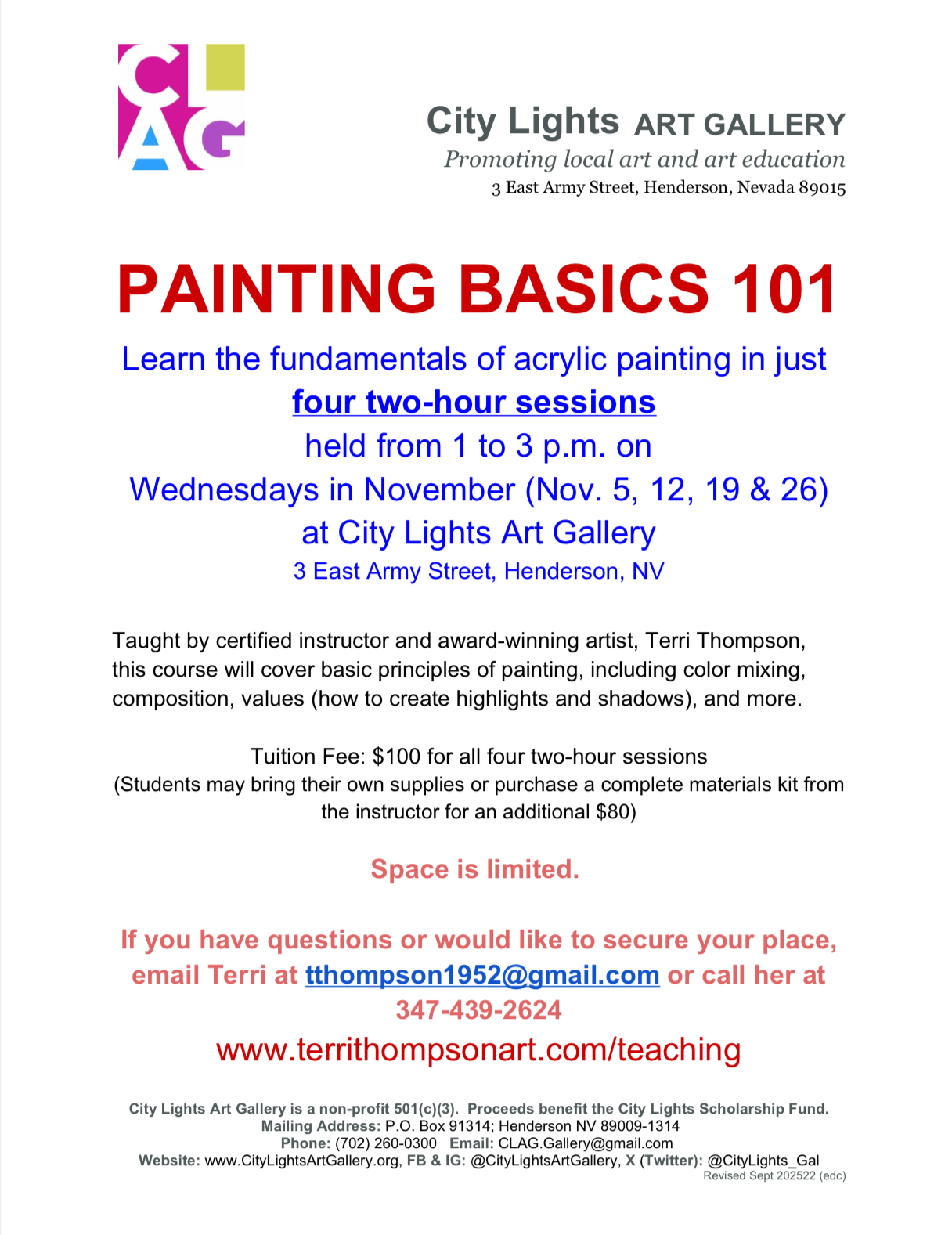 Painting Basics 101 with Terri Thompson 1