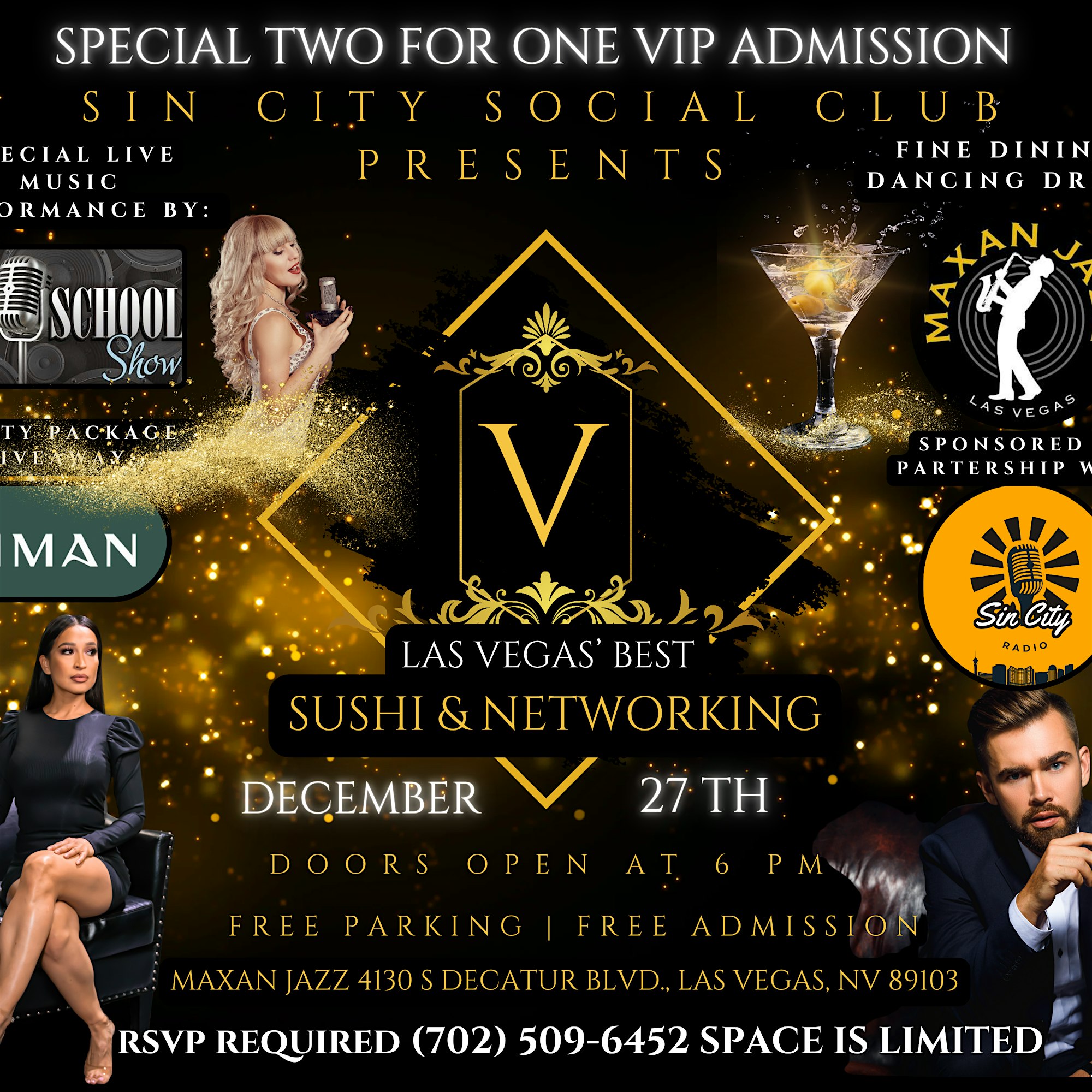 Las Vegas Networking and Sushi at Maxan Jazz 47