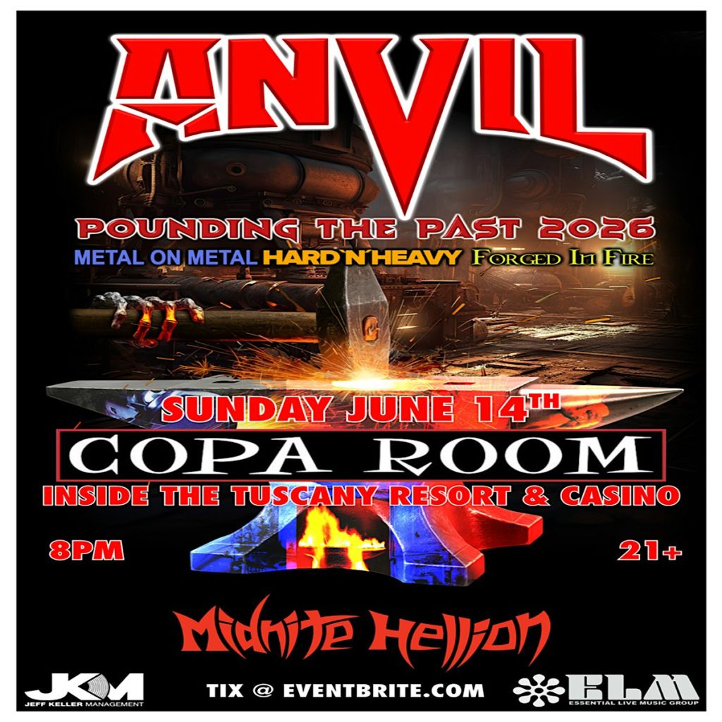 Anvil Live at Copa Room – Sunday June 14 4