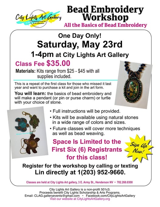 Bead Embroidery Workshop with Lin Berger 5
