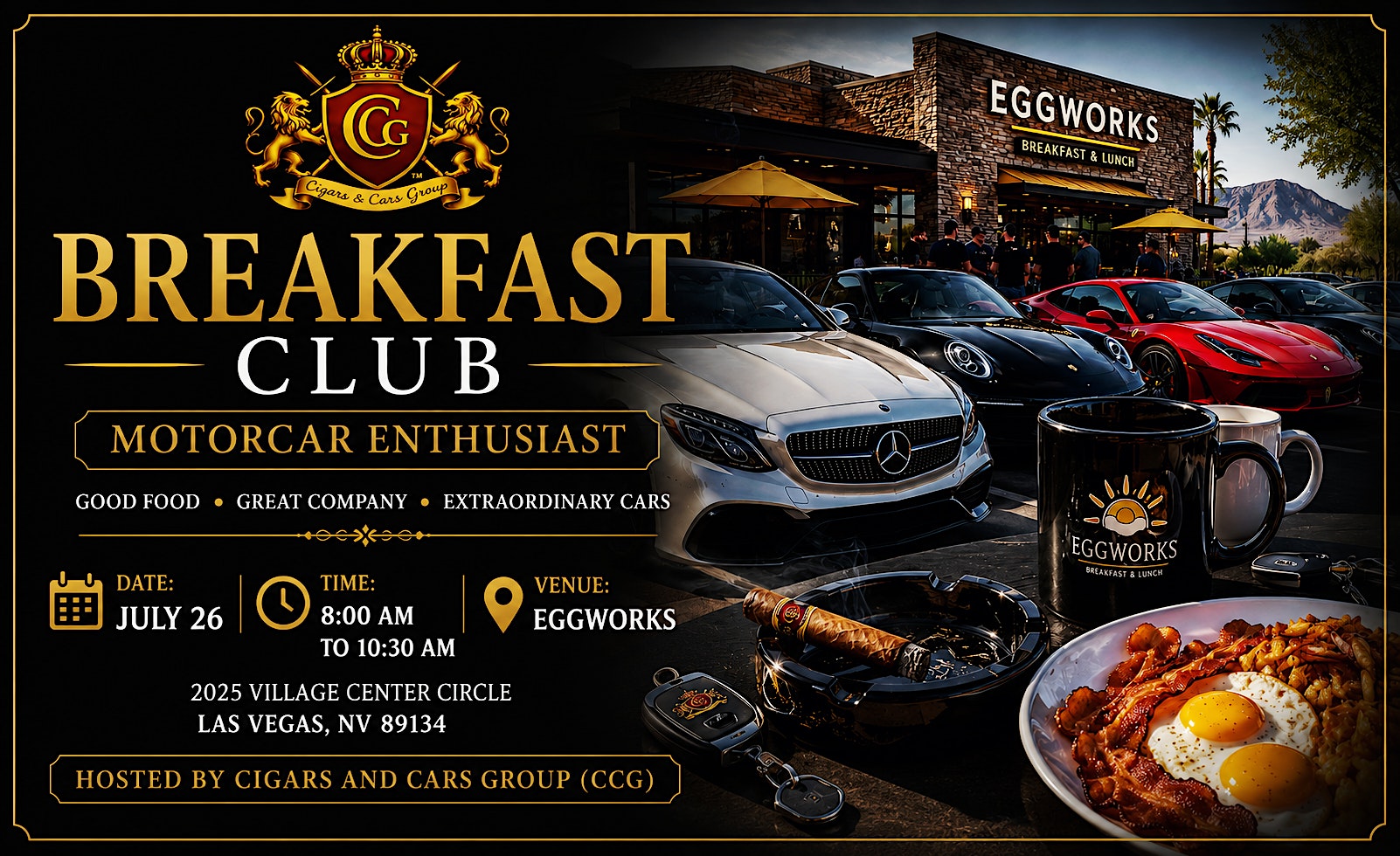 CCG Presents: The Free Breakfast Club Gathering for Motorcar Enthusiast 1