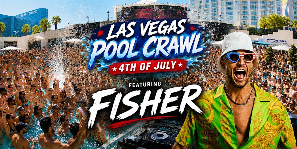 Las Vegas Pool Crawl + Party Bus + Fisher 2