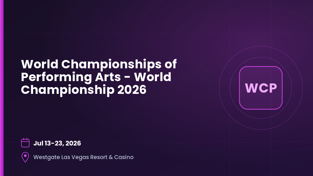 World Championships of Performing Arts – World Championship 2026 1