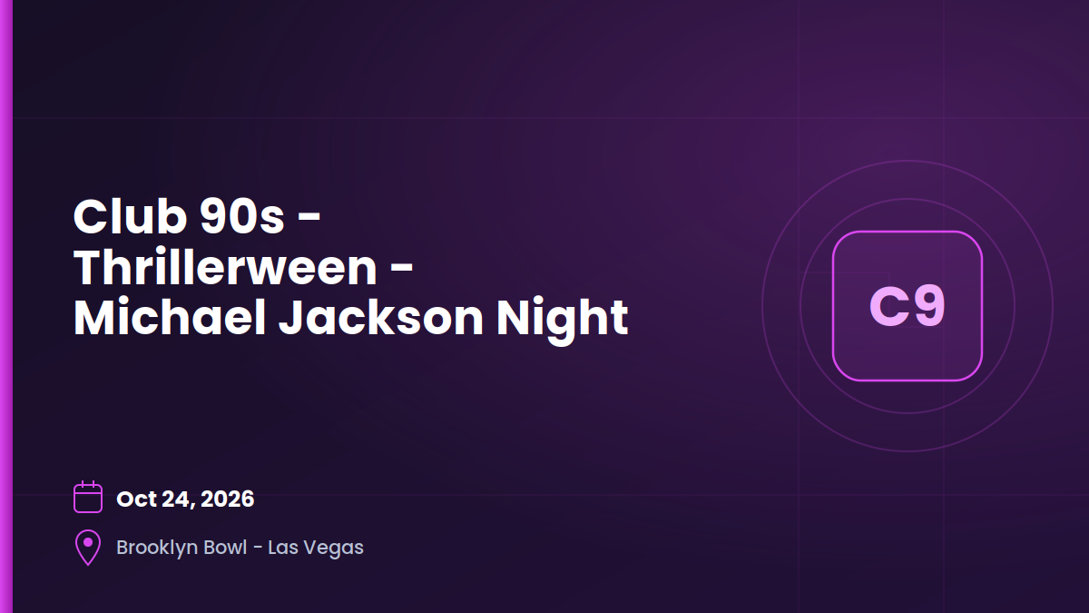 Club 90s - Thrillerween - Michael Jackson Night 1 Club 90s - Thrillerween - Michael Jackson Night 1