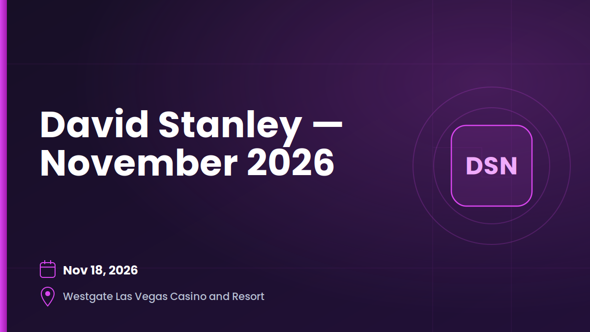 David Stanley — November 2026 1 David Stanley — November 2026 1