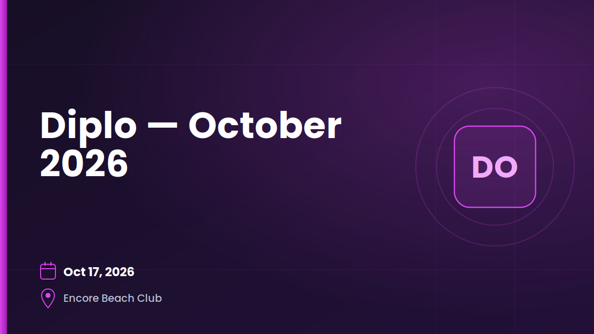 Diplo — October 17, 2026 1