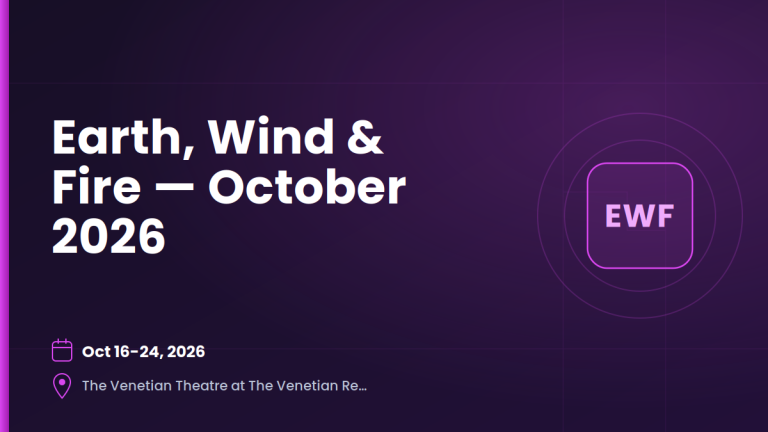 Earth, Wind & Fire — October 16–24, 2026
