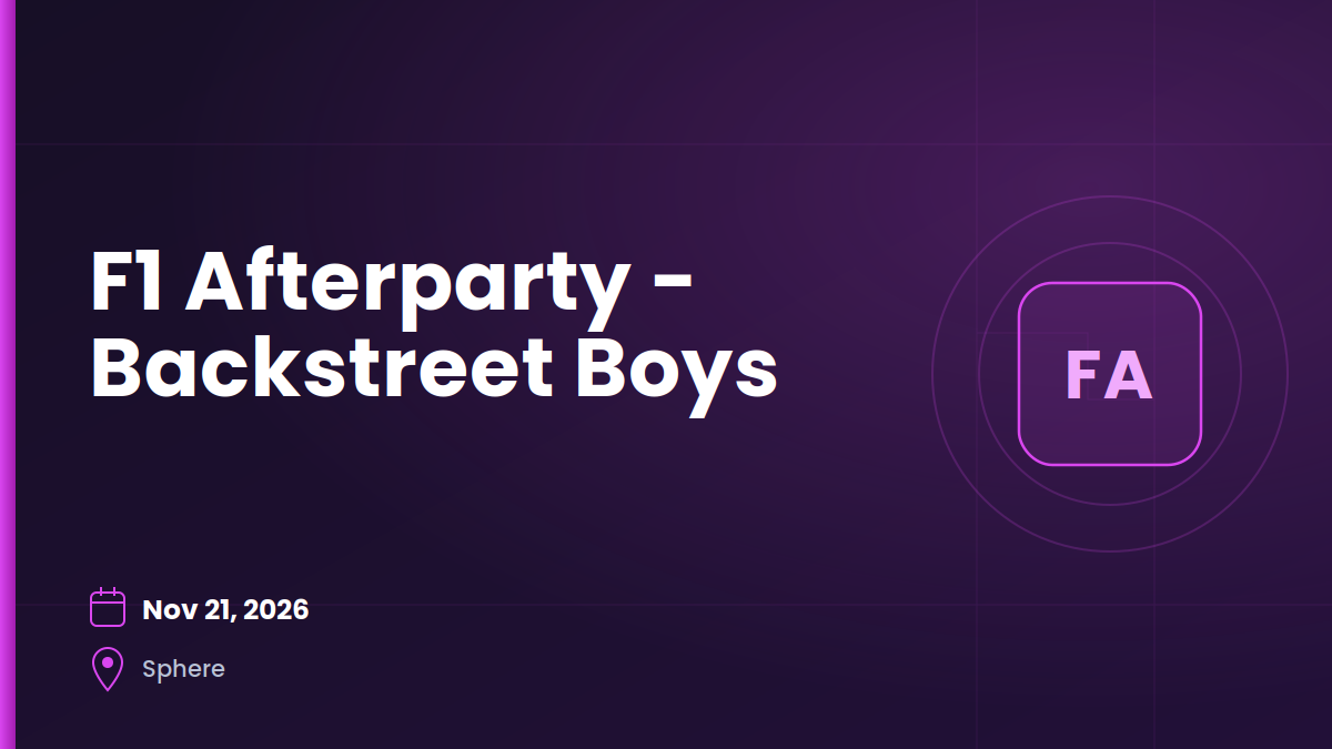 F1 Afterparty - Backstreet Boys 1 F1 Afterparty - Backstreet Boys 1