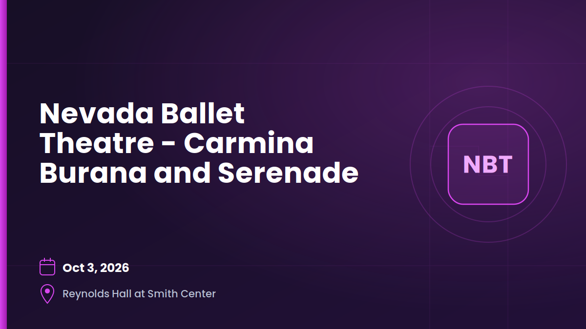 Nevada Ballet Theatre - Carmina Burana and Serenade 1