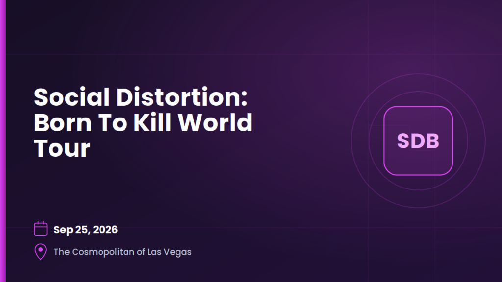 Social Distortion: Born To Kill World Tour 4