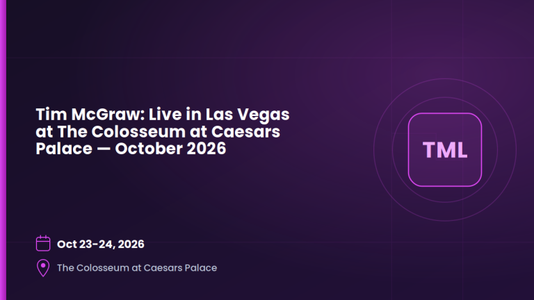 Tim McGraw: Live in Las Vegas at The Colosseum at Caesars Palace — October 2026