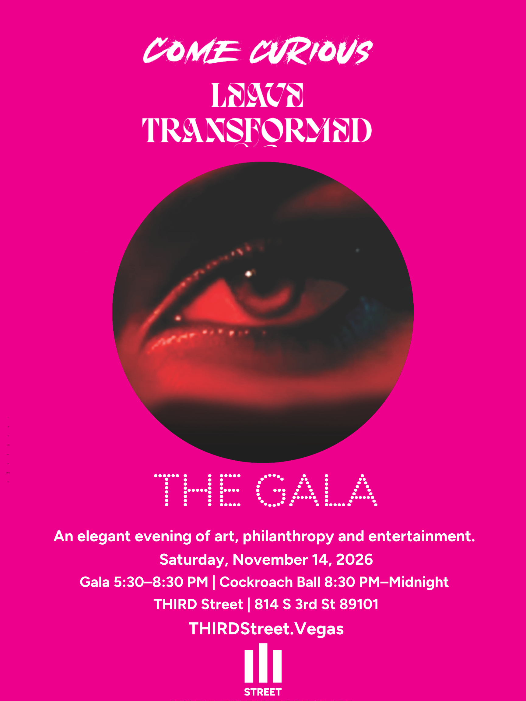 THIRD Street Inaugural Legacy Benefit — The Gala and Cockroach Ball, November 14, 2026